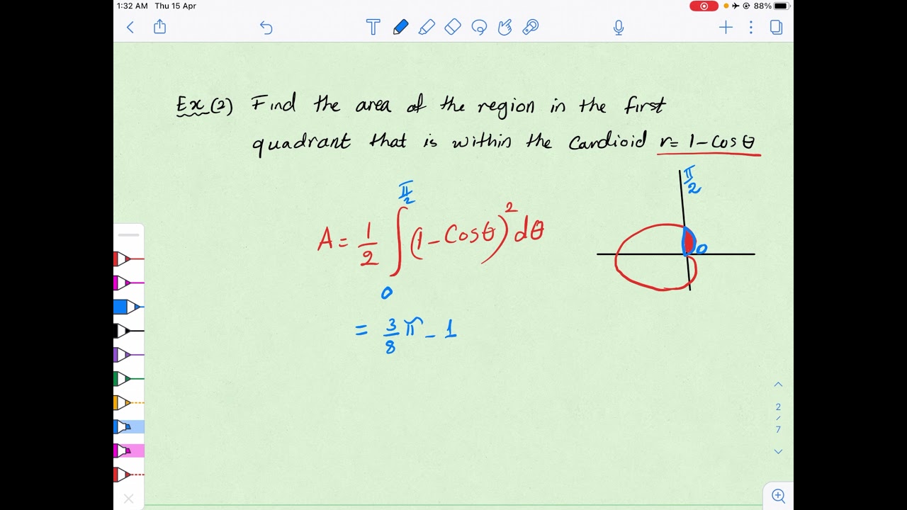 Lecture#13(Area in Polar Coordinates)