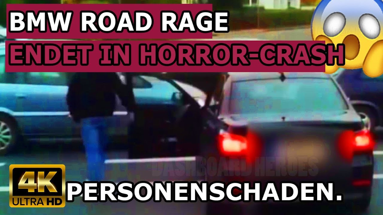 BMW ROAD RAGE – FAHRER CRASHT VOR WUT – Dashcams in 4k