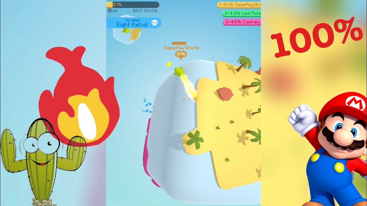 100% on all maps in Paper io 3D Gameplay Part 1 iOS  Android
