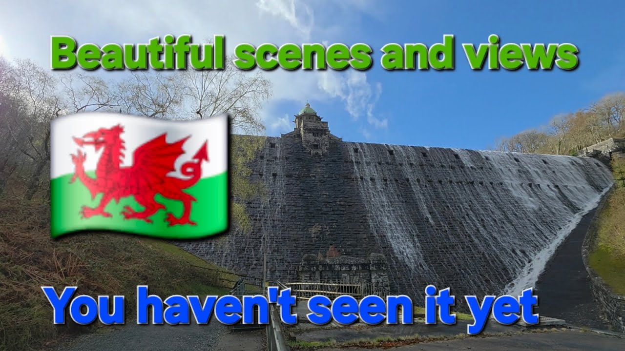 Hidden Waterfall Dam in Wales 🇬🇧 | Peaceful Nature & Mountain Views (4K Relaxing Video)