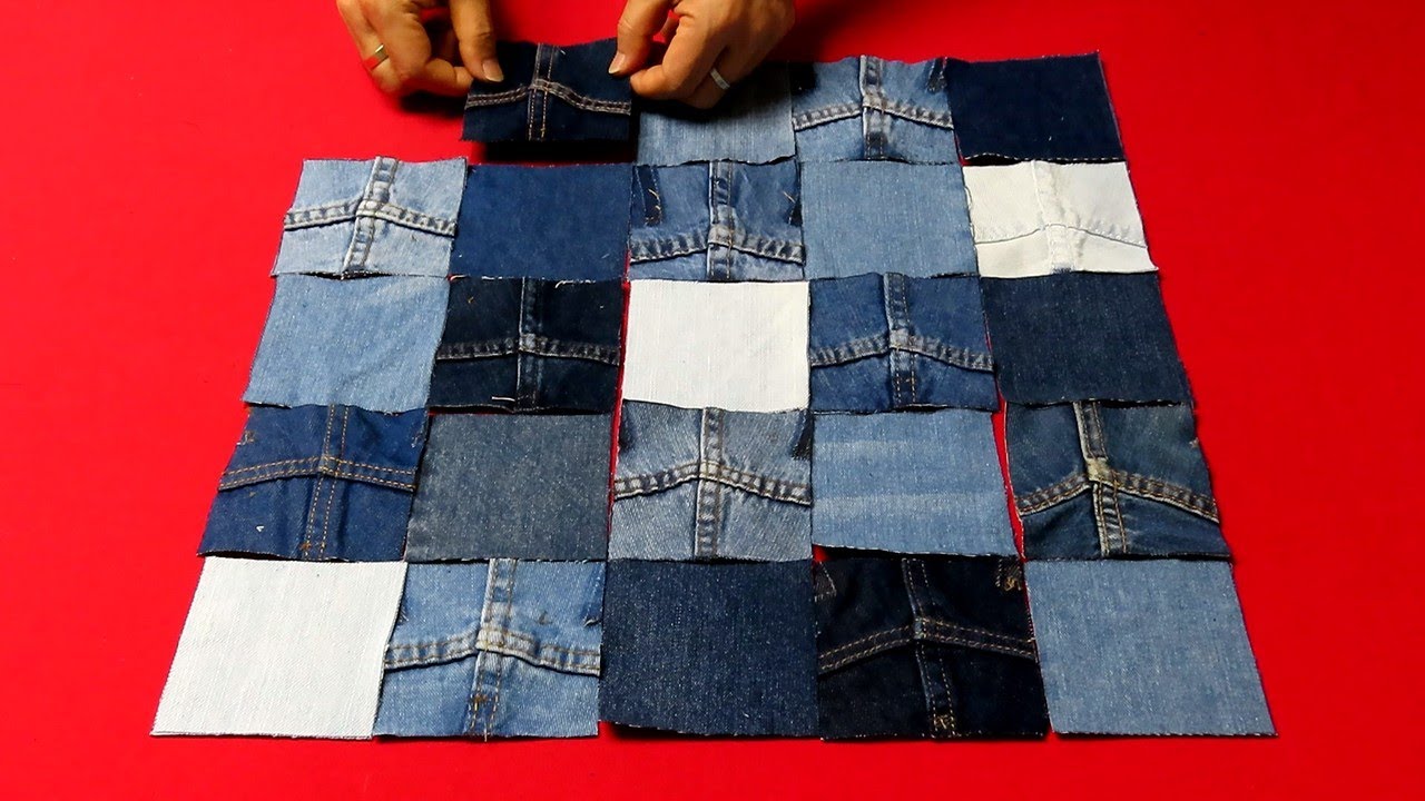 DIY"청바지 자투리" 절대 버리지 마세요! "명품백"이 됩니다!/"hip" patchwork tote bag/made of denim's scraps