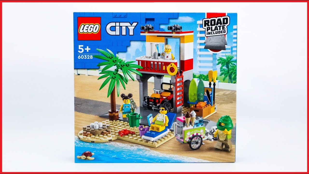 LEGO City 60328 Beach Lifeguard Station Speed Build
