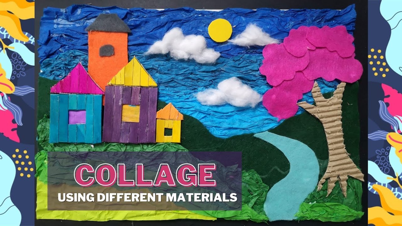Collage with different textures