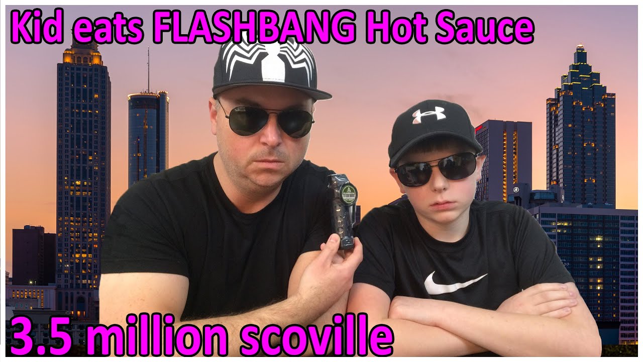 Kid eats Flashbang (3.5 million Scoville hot sauce) + Beastie Boys tribute : Crude Brothers