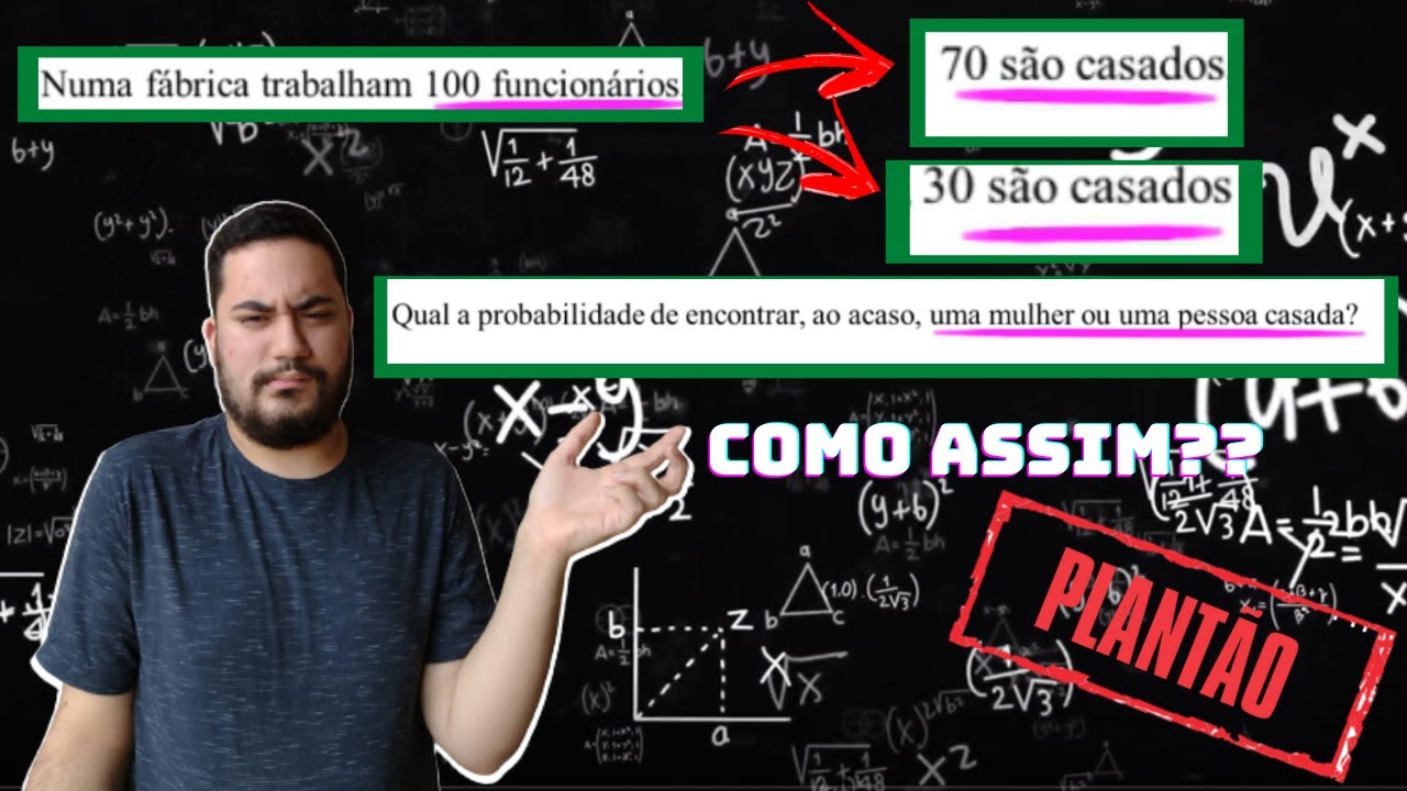 UM CLÁSSICO SOBRE A PROBABILIDADE DA SOMA (OU UNIÃO) DE EVENTOS | Plantão Tira-Dúvidas