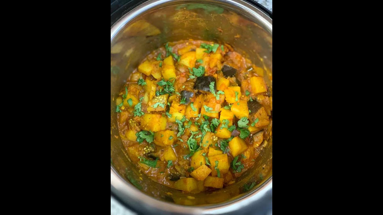Instant Pot Potato Eggplant Curry (Aloo Baingan)
