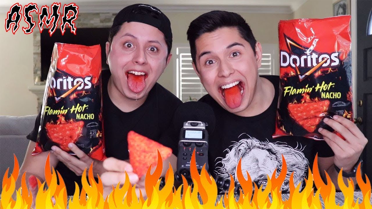 [ASMR] Flamin' Hot Doritos Challenge w/My Brother!