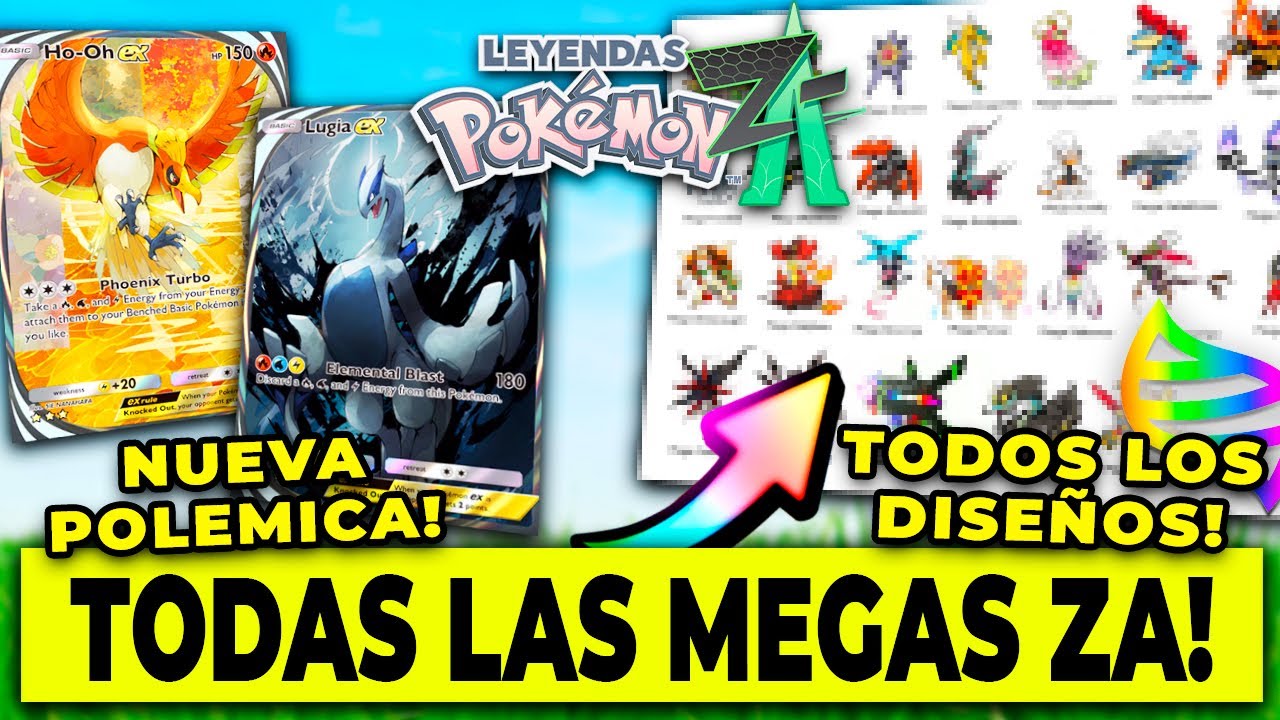 El DISEÑO de las 26 NUEVAS MEGAEVOLUCIONES de POKÉMON LEYENDAS ZA - pachi66