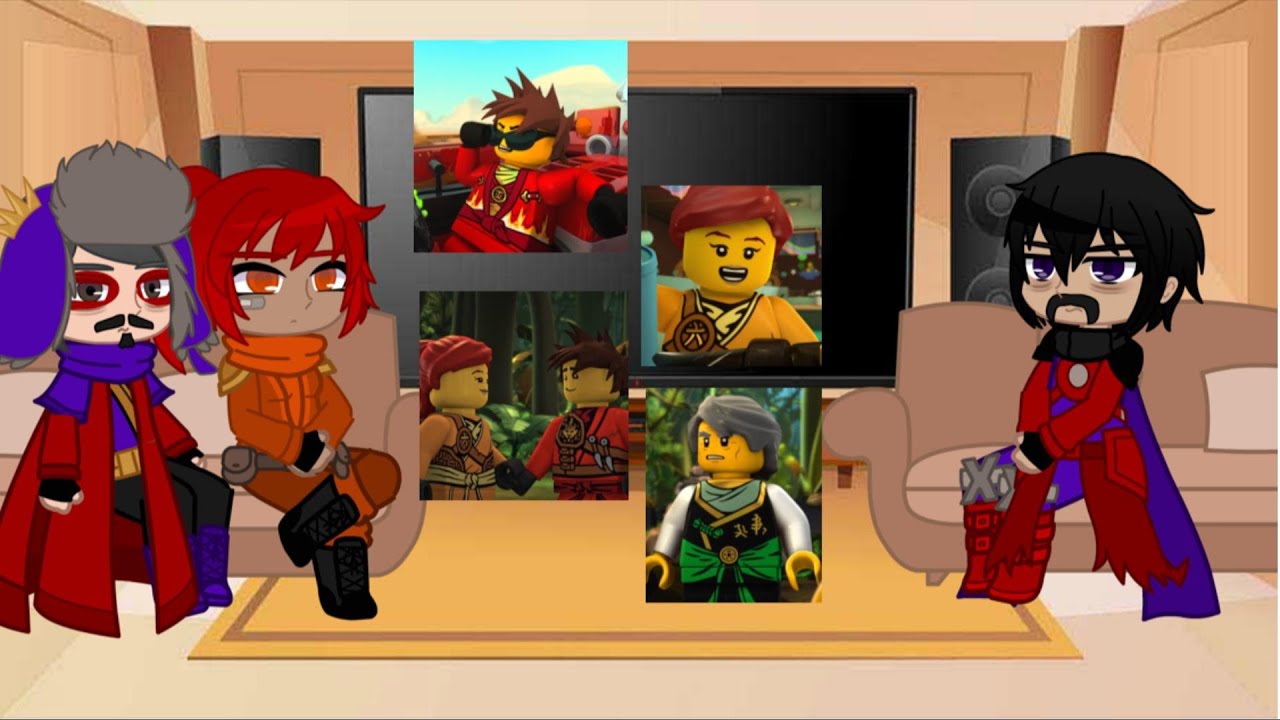 Past Ninjago Villains {Season 4 Chen, Clouse, Skylar} react (Part 3/??) Garmadon & Kai [Kailor]
