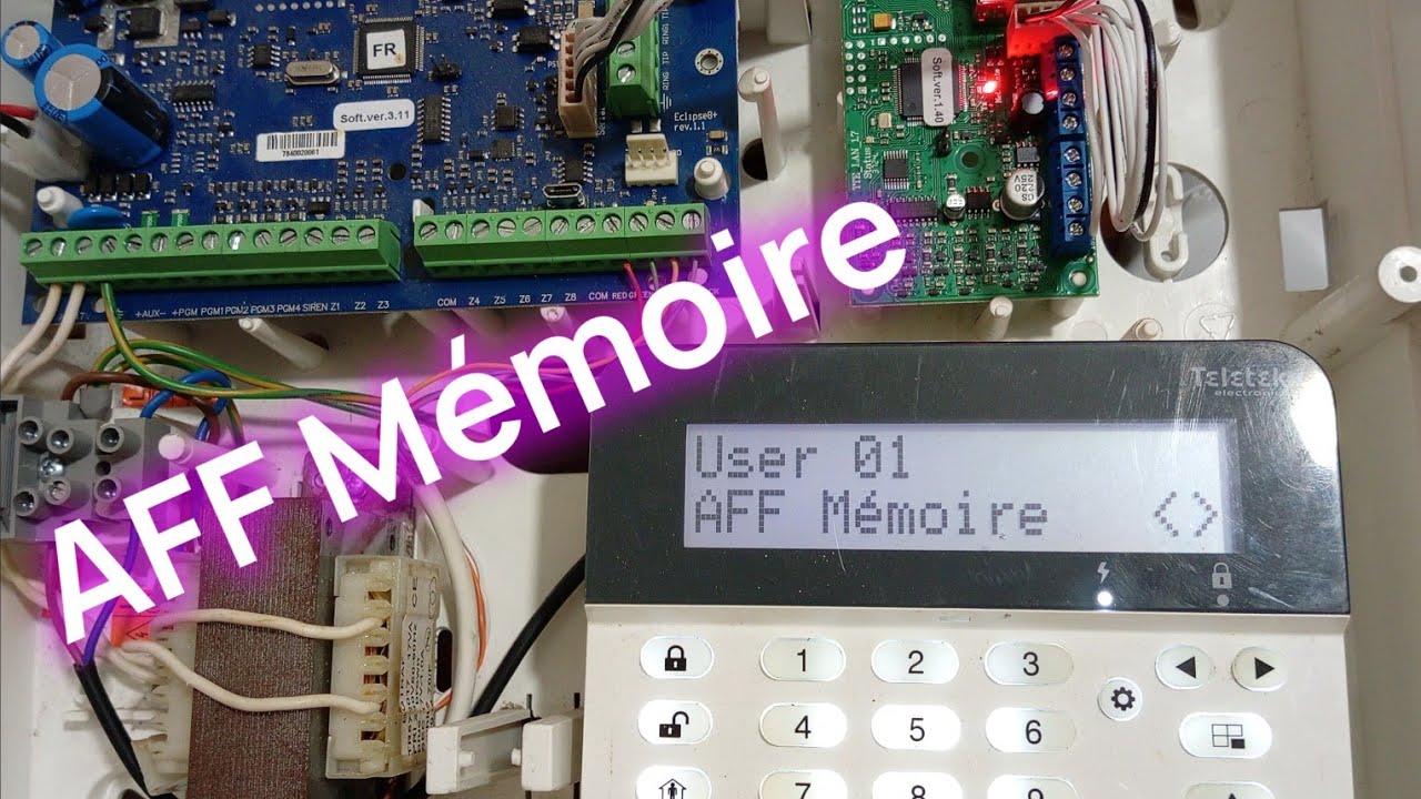 Alarme teletek , problème AFF Mémoire 