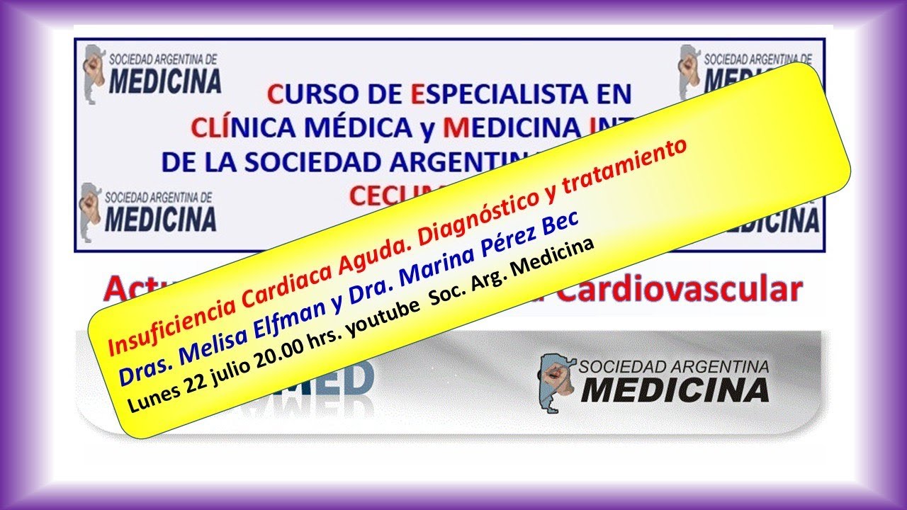 👉Insuficiencia cardíaca aguda. Diagnóstico y tratamiento.