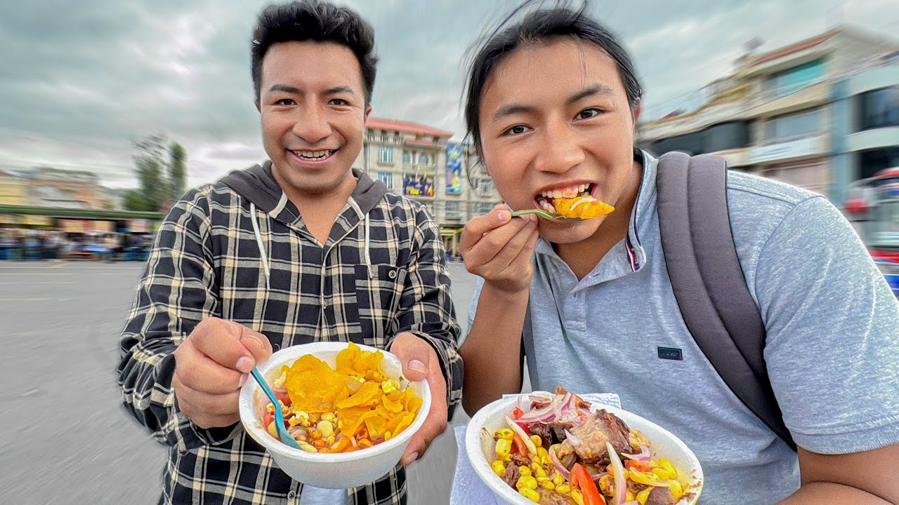 PROBANDO COMIDAS CALLEJERAS en ECUADOR -  OTAVALO | FERNANDO OTAVALO VLOGS