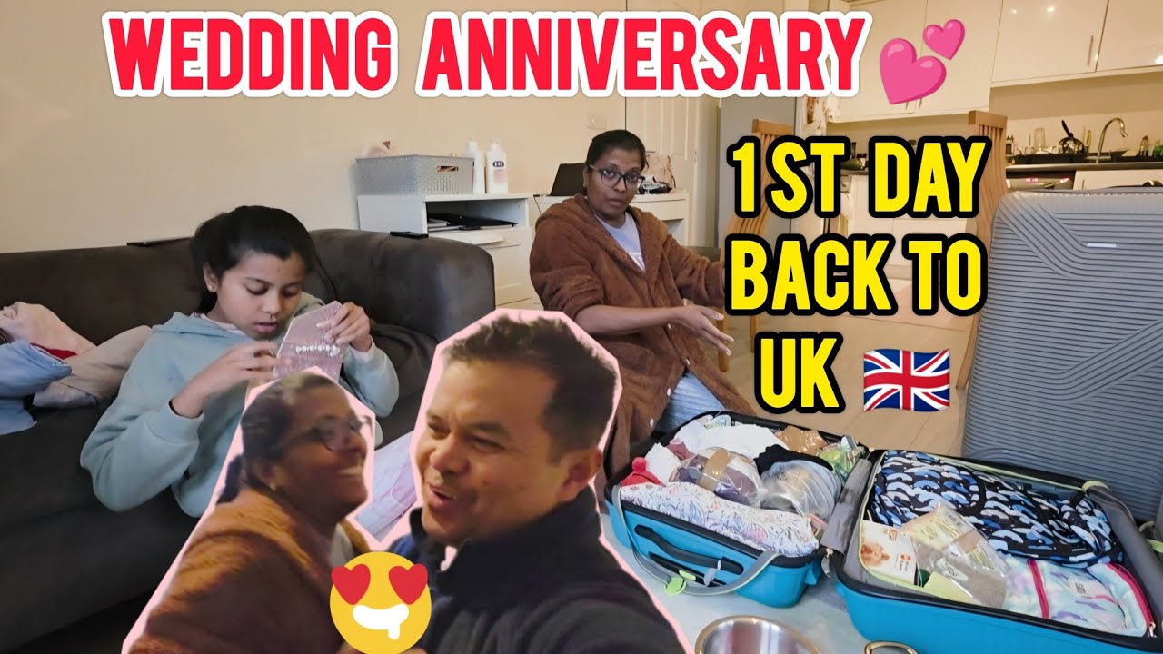 Upon our return to the UK and it is also our Wedding Anniversary! 🇬🇧💍 #Homecoming #Celebration