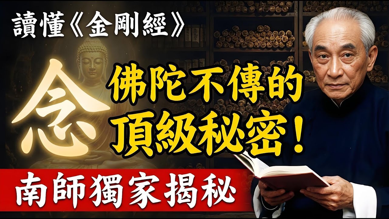 讀懂《金剛經》只需這三個字！南懷瑾：別再鑽牛角尖了，這才是佛陀不傳的頂級秘密#南懷瑾智慧 #金剛經 #善護念 #佛學智慧 #修行 #控制情緒 #焦慮 #平常心是道 #須菩提
