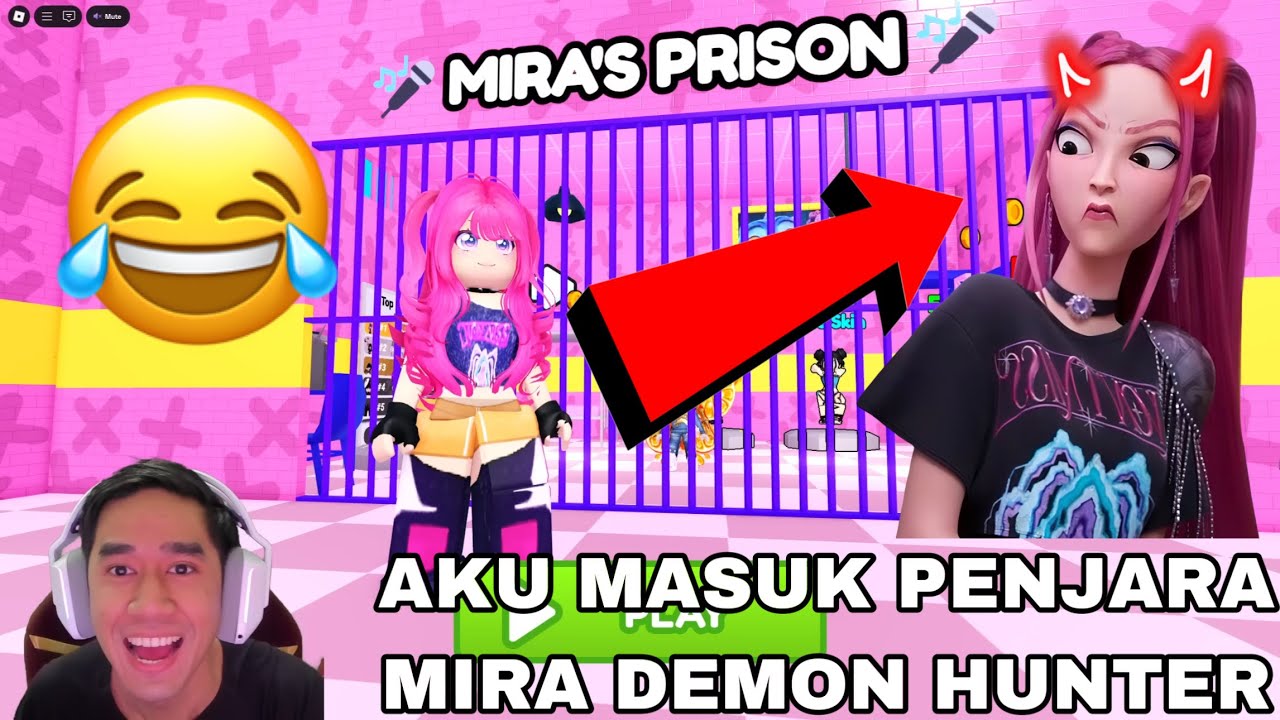 AKU MASUK PENJARA MIRA 😂 DEMON HUNTER MIRA PRISON OBBY 😈