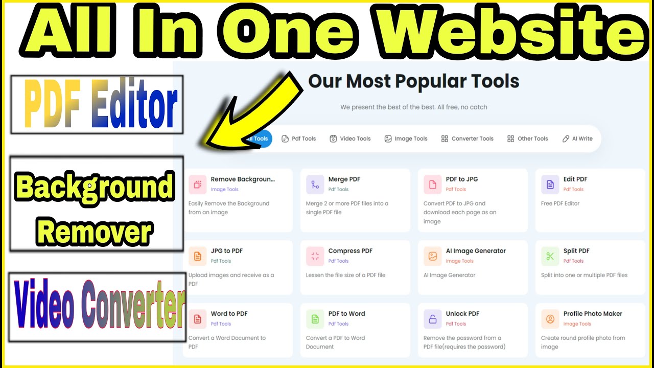 Very Useful All In One Website Completely Free Website For Pdf, Photo, Video, Files And More Hindi🔥😲