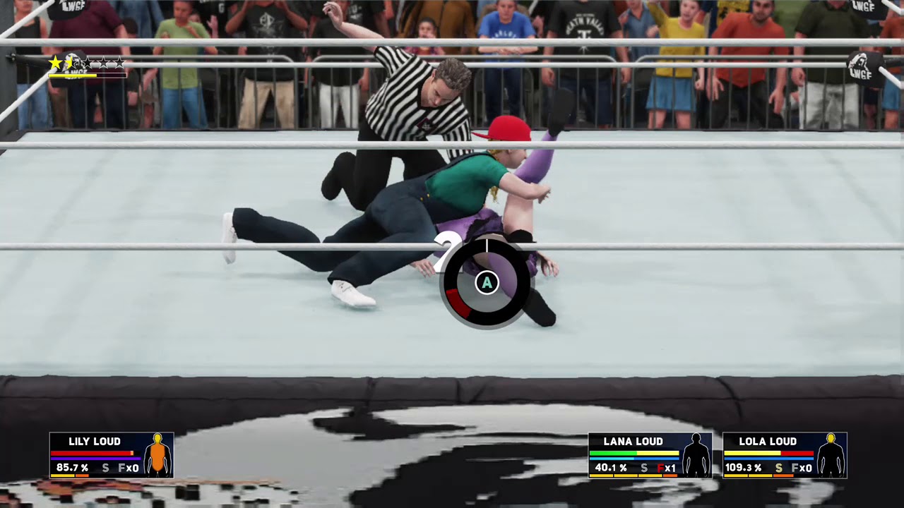 JMWE LWGF: Lily Loud vs. Lana Loud & Lola Loud (2-on-1 Handicap Match)