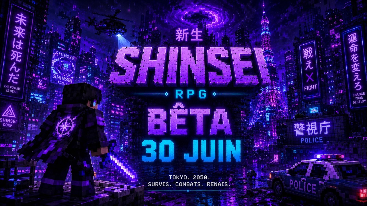 SHINSEI MMORPG SERVEUR MINECRAFT  FR | Trailer Officiel de la B&ecirc;ta - 30 Juin
