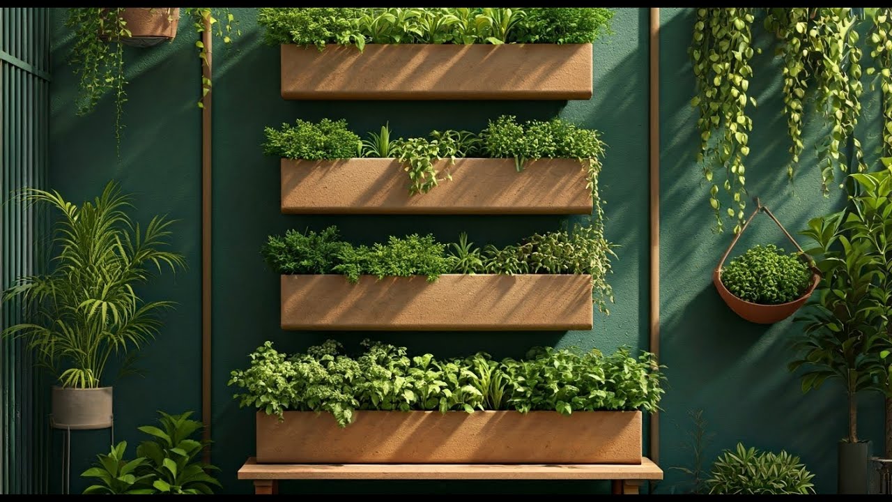 कोई भी गमला ऱखने के लिये बनाये wall hanging🌻 vertical gardening 🌻indoor garden