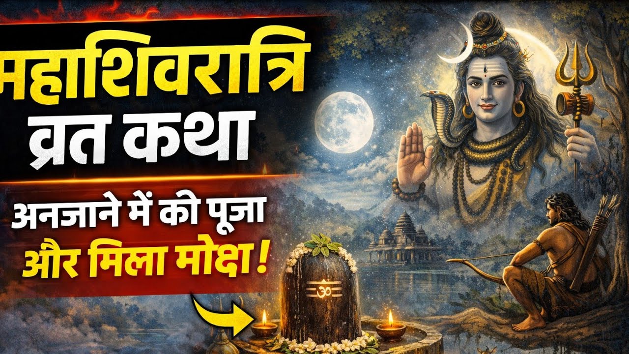 महाशिवरात्रि व्रत कथा 2026 | अनजाने में की पूजा और मिला मोक्ष | शिवरात्रि की सच्ची पौराणिक कथा