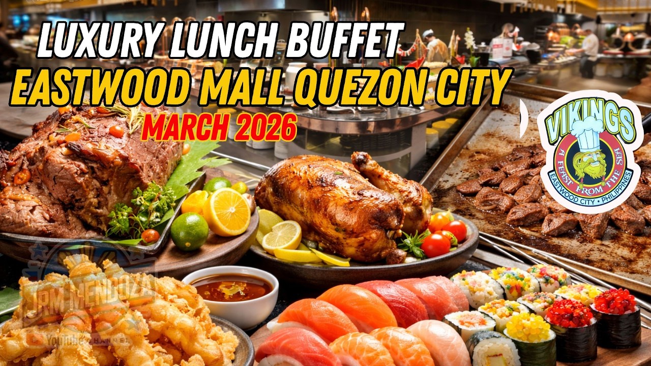 [4K] VIKINGS LUXURY BUFFET EASTWOOD MALL FOOD TOUR! | Lunch Buffet Food Tour Philippines 2026
