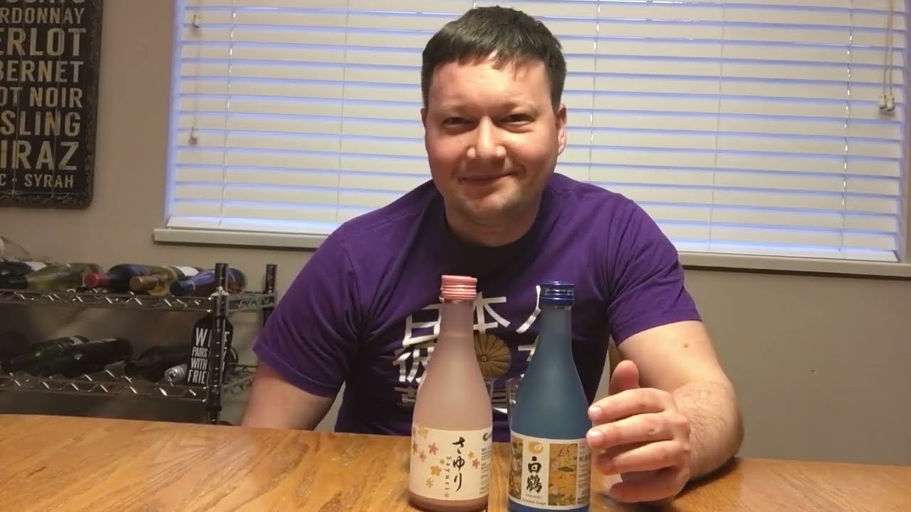Tasting Japanese Sake from Hakutsuru Sayuri Nigori Sake and Junmai Ginjo Sake. #Sake #saketasting