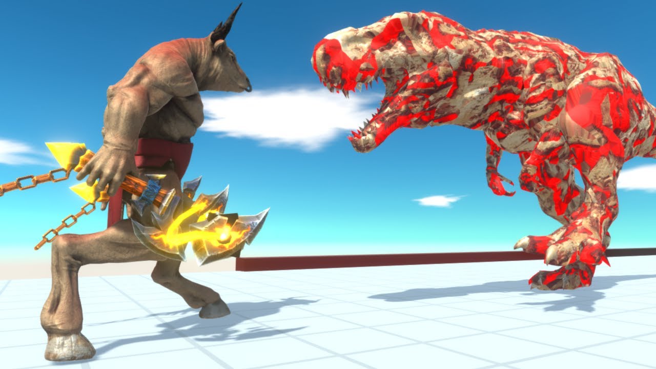 MODDED MINOTAUR vs LAVA GOLEM UNITS DEATH RUN - Animal Revolt Battle Simulator