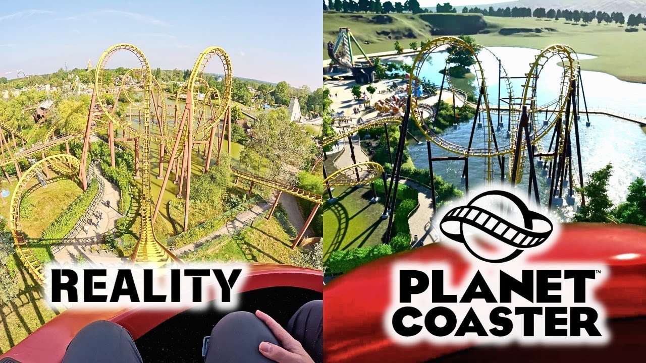Goudurix at Parc Asterix | Planet Coaster versus Reality