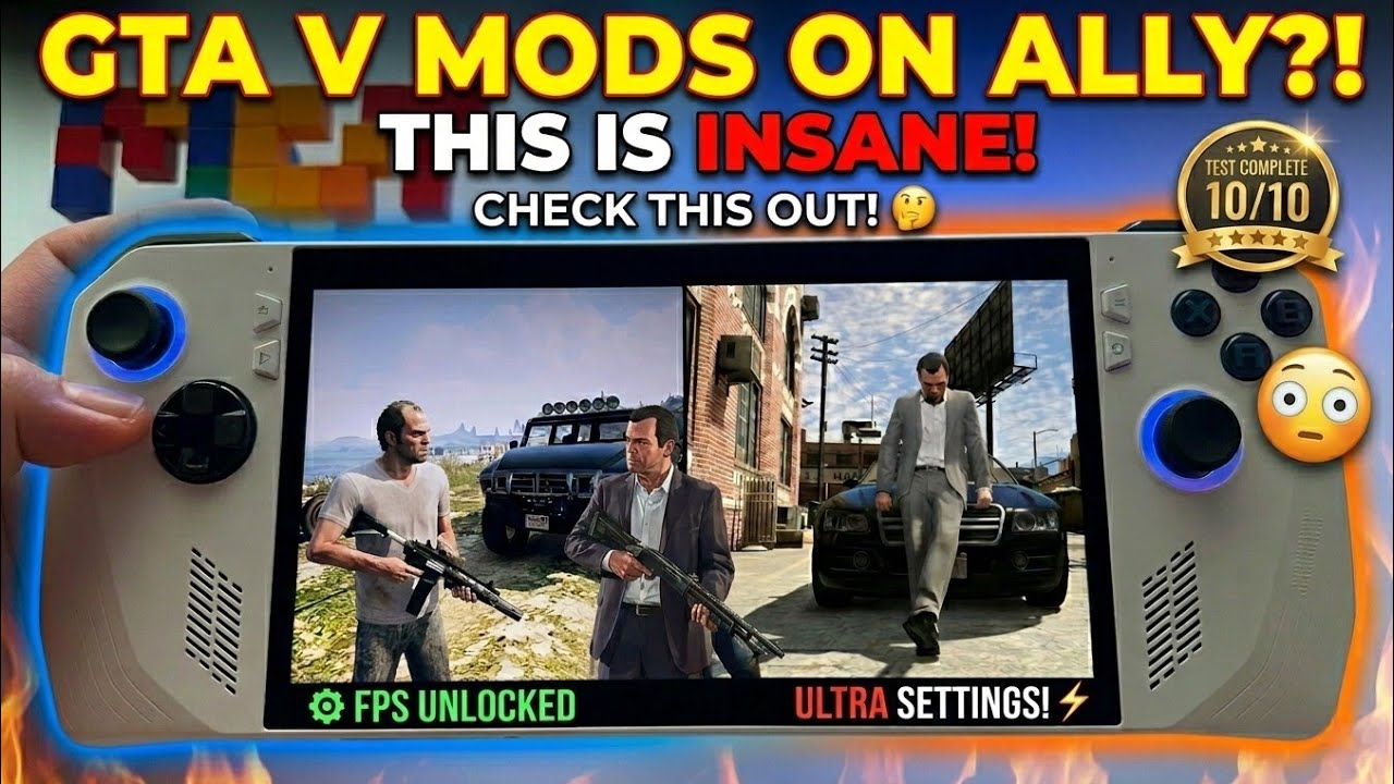 Can This Handheld Really Run GTA 5? | Real FPS Test & Gameplay🔥 | Nitin GTA World