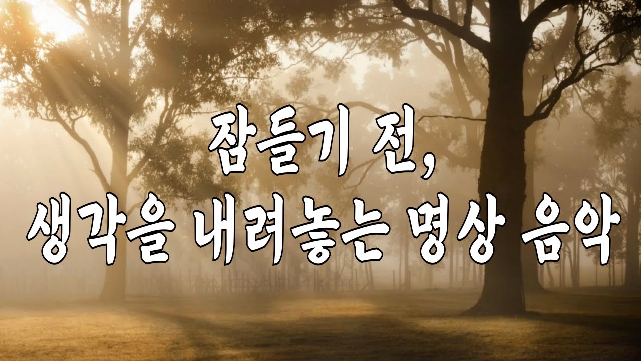 🌙 잠들기 전, 생각을 내려놓는 명상 음악 1시간 | 깊은 휴식과 마음 안정의 밤 vol.1 | Sleep Meditation & Relax
