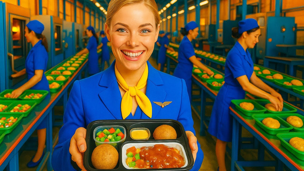 Inside the Airline Kitchen | How 50000 Airplane Meals Are Made Every Day 🍽️✈️ | ManuFact