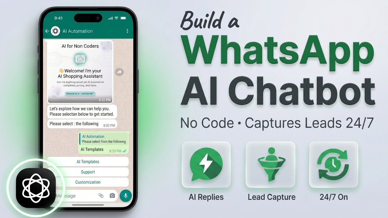 Чат-бот WhatsApp с искусственным интеллектом, который собирает лиды, пока вы спите (без кода).