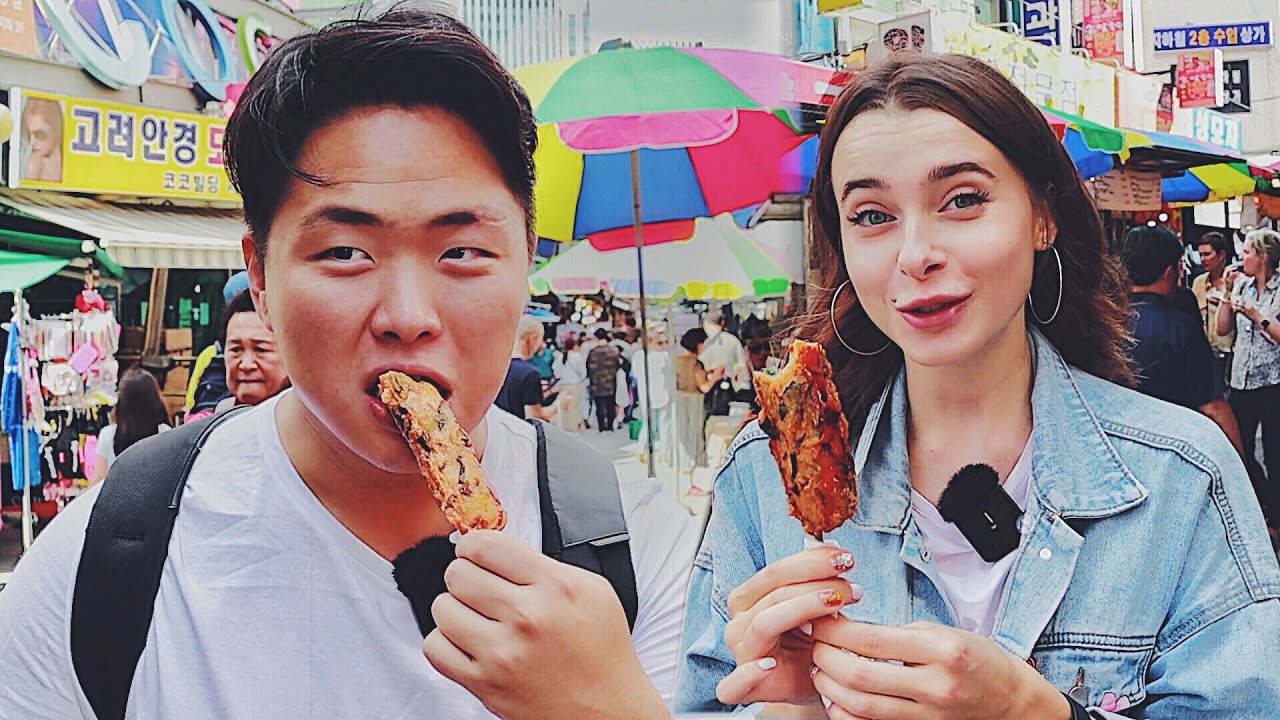 Уличная Еда на Корейском Рынке Намдэмун!