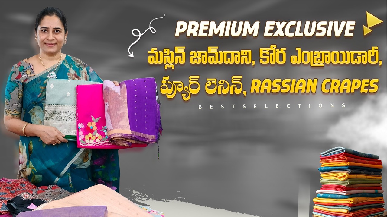 Premium Exclusive Maslin Jamdani, Kora Embroidery & Pure Linen Sarees #bestselections #sarees #new