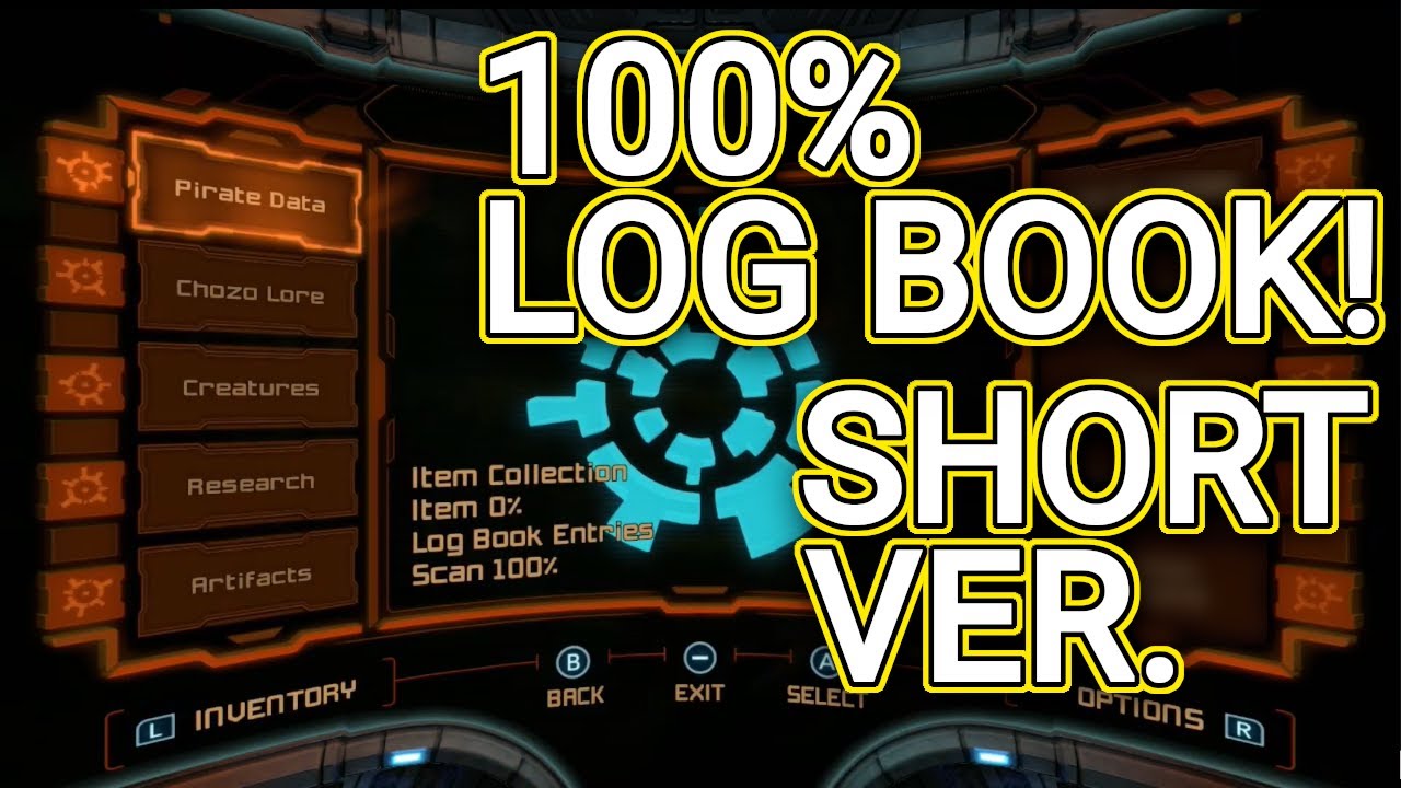 Metroid Prime Remastered complete 100% Log Book (Short Version)