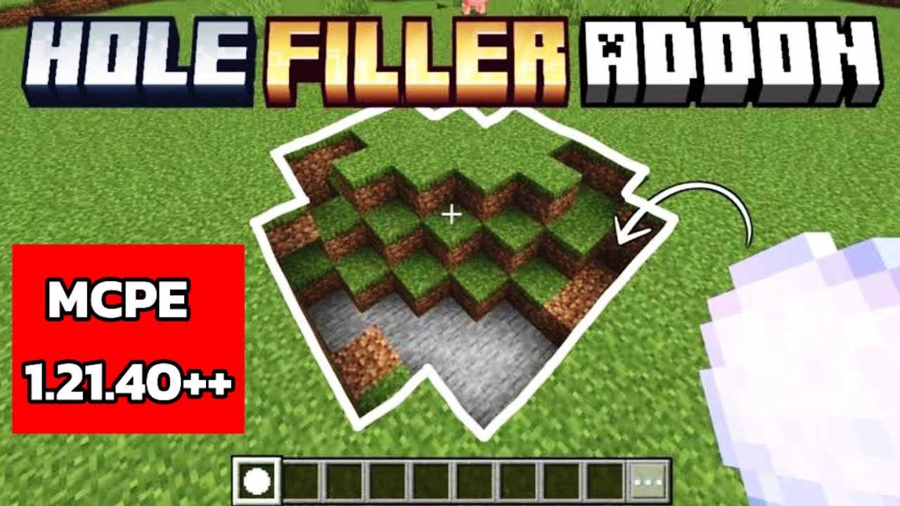 Hole Filler Add-on For MCPE 1.21.50+ | Java Mod in MCPE Finally! | MCPE Mods Zone!!