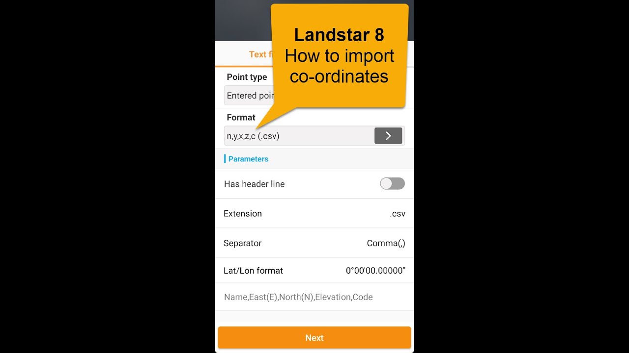 CHCNAV Landstar 8 - How to Import coordinates