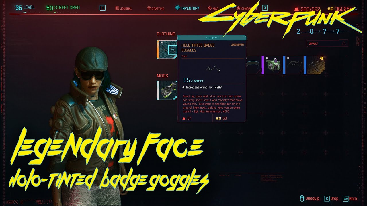 Where to find Legendary Holo Tinted Badge Goggles in Cyberpunk 2077