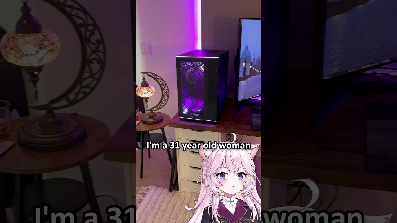 31 Year Old Catgirl VTuber Streaming Setup