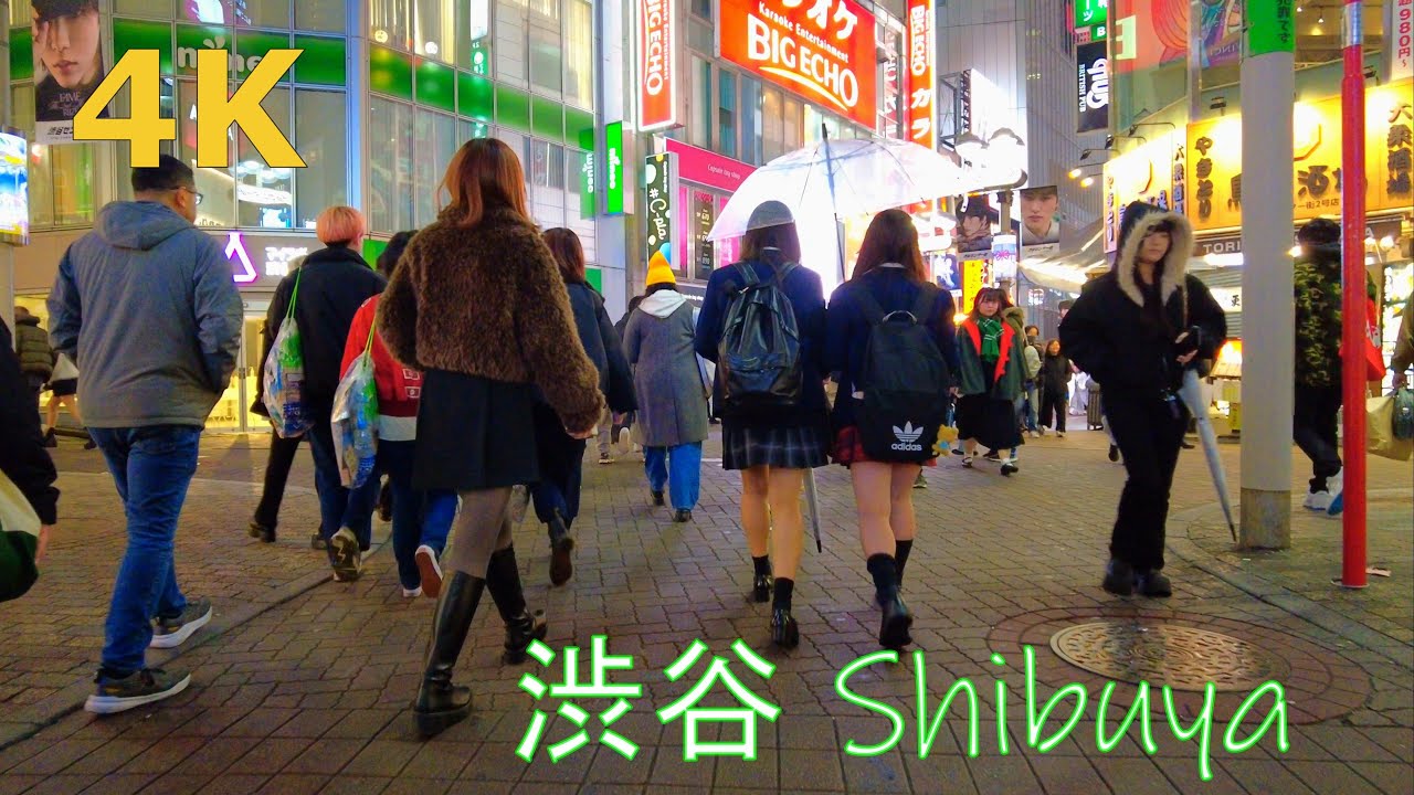 【4k】大混雑、夜の渋谷を散歩🐶Tokyo night walk-Shibuya