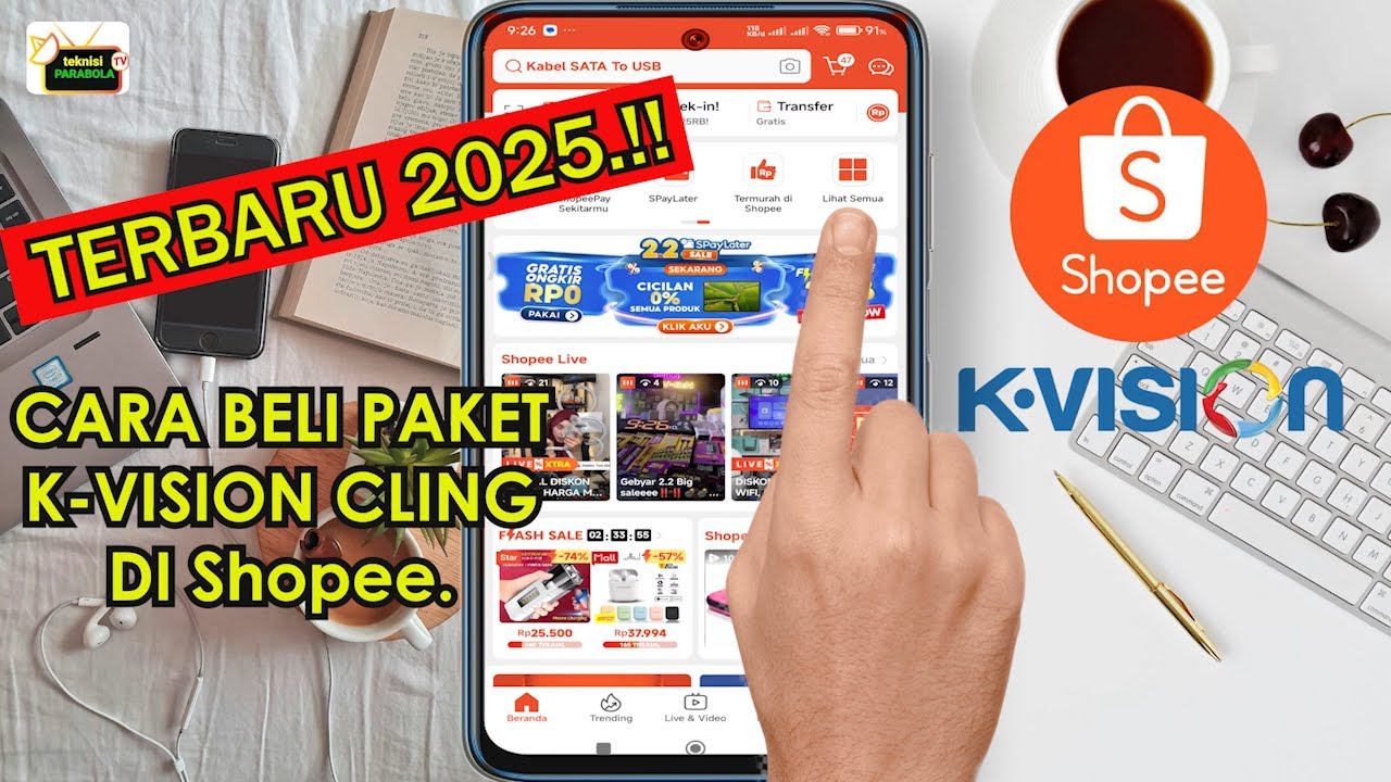 CARA BELI PAKET CLING K-VISION DI Shopee terbaru 2025