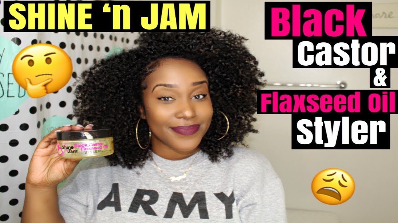 SHINE 'N JAM *BLACK CASTOR & FLAXSEED OIL STYLER??????? | TUH!