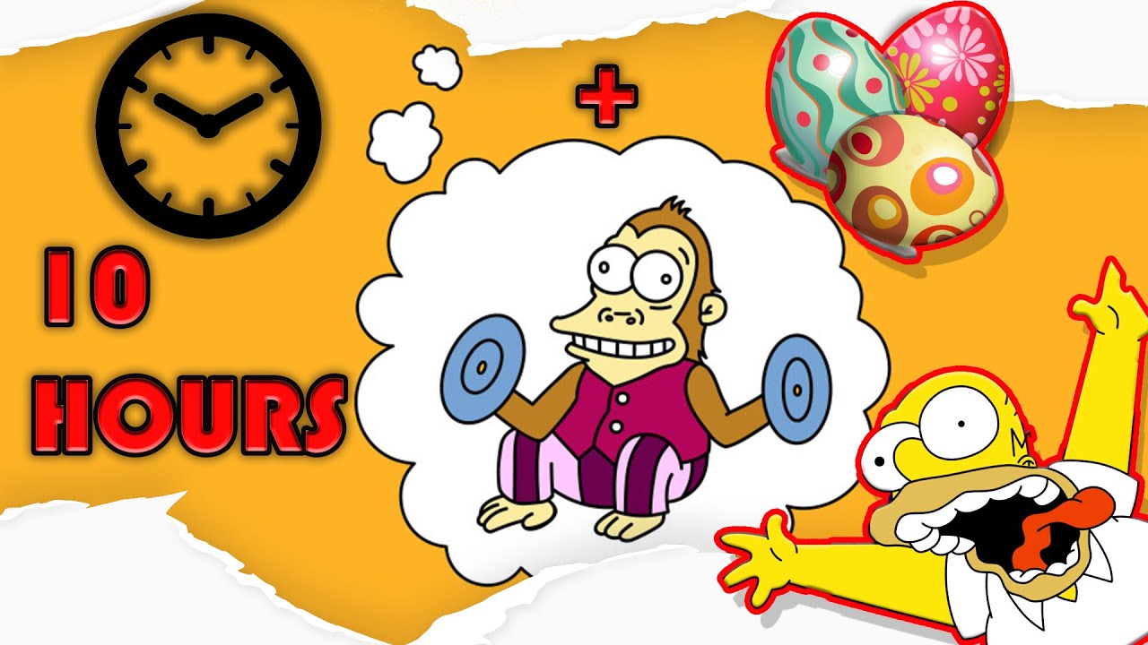 10 HOURS MONKEY | EASTER EGGS | Mose Mai Monkey - The Simpsons Movie (Homer's train of thought)