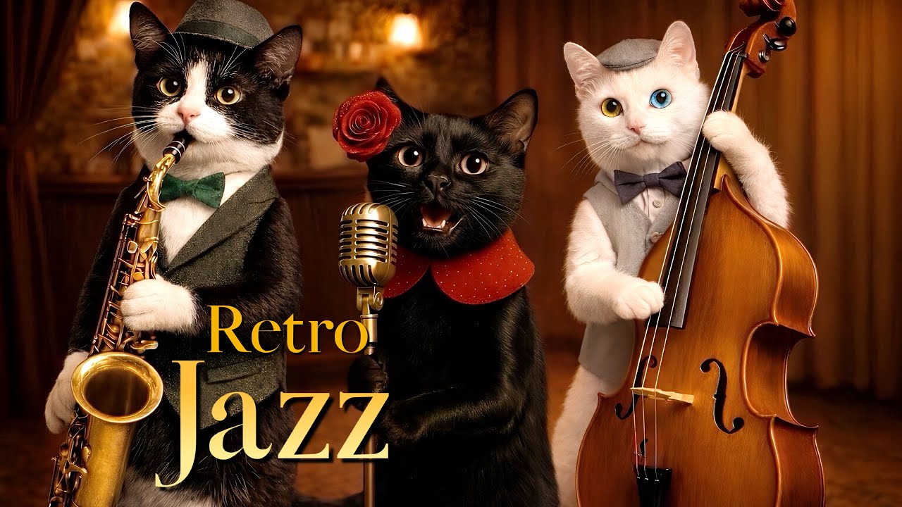 Cats Retro Jazz｜Ночной джаз-бар 1950-х годов с котами
