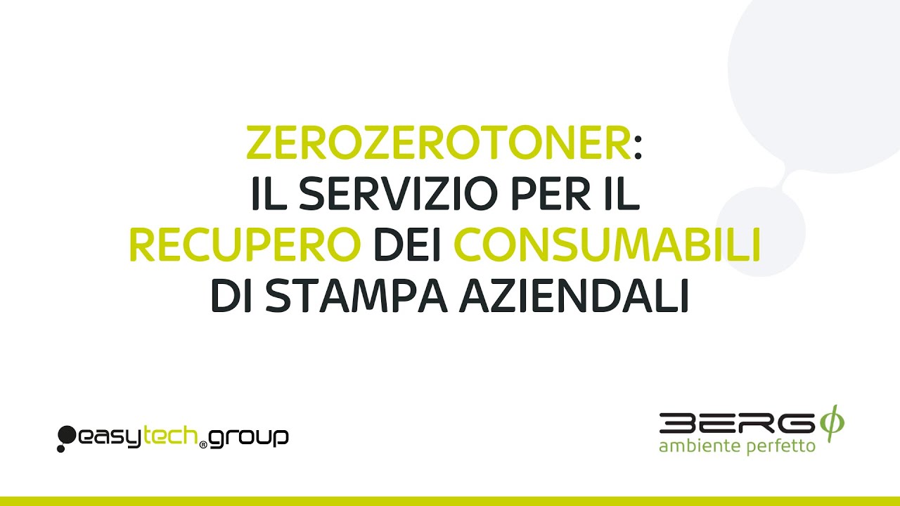 Webinar - ZEROZEROTONER: il servizio per il recupero dei consumabili di stampa aziendali