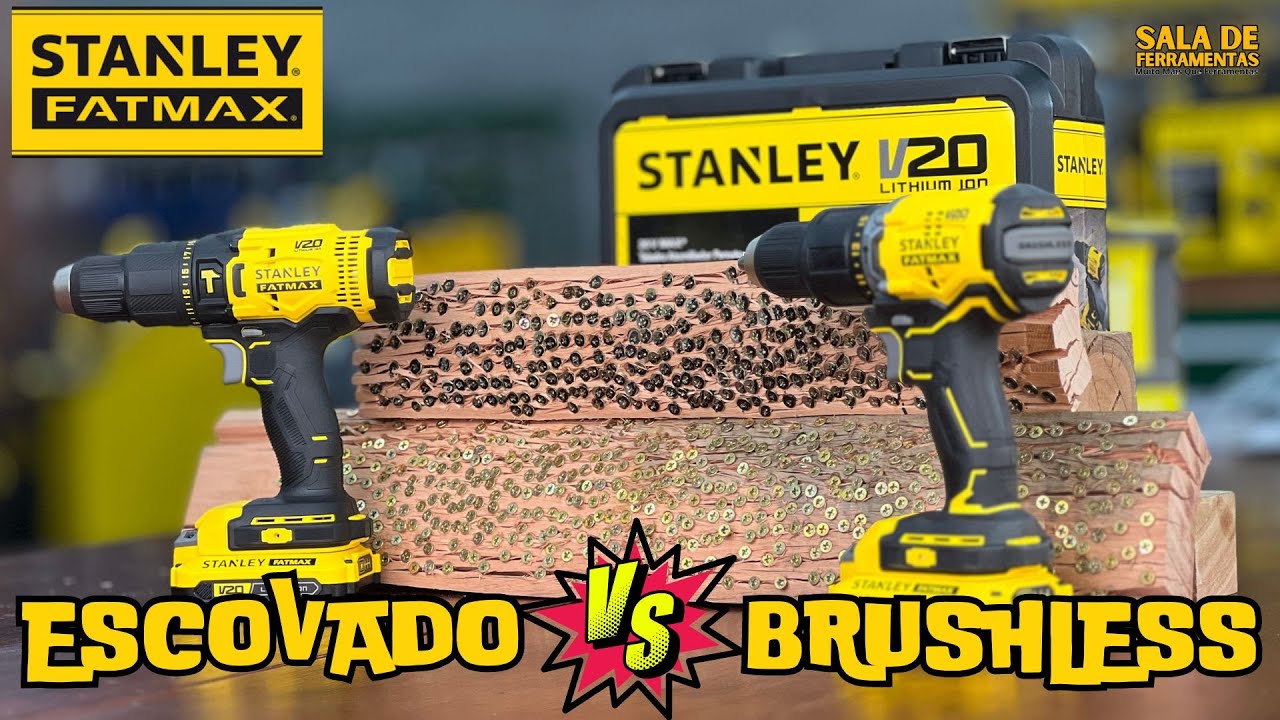 O TESTE PARAFUSADEIRA COM MOTOR BRUSHLESS VS MOTOR ESCOVADO COM BATERIA DE 1,5AH STANLEY