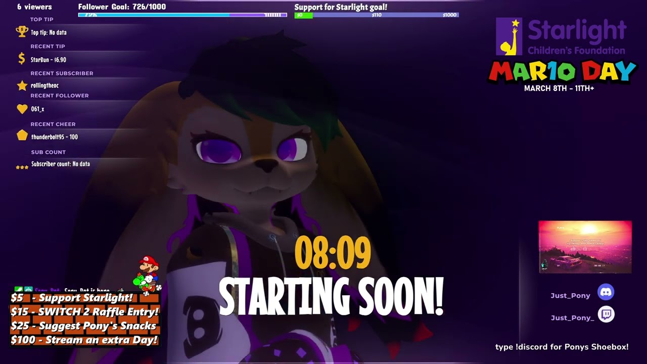 Mario Day charity Drive Streamathon! Day 2! What a Wonder of a Game! (streaming for Starlight Childr