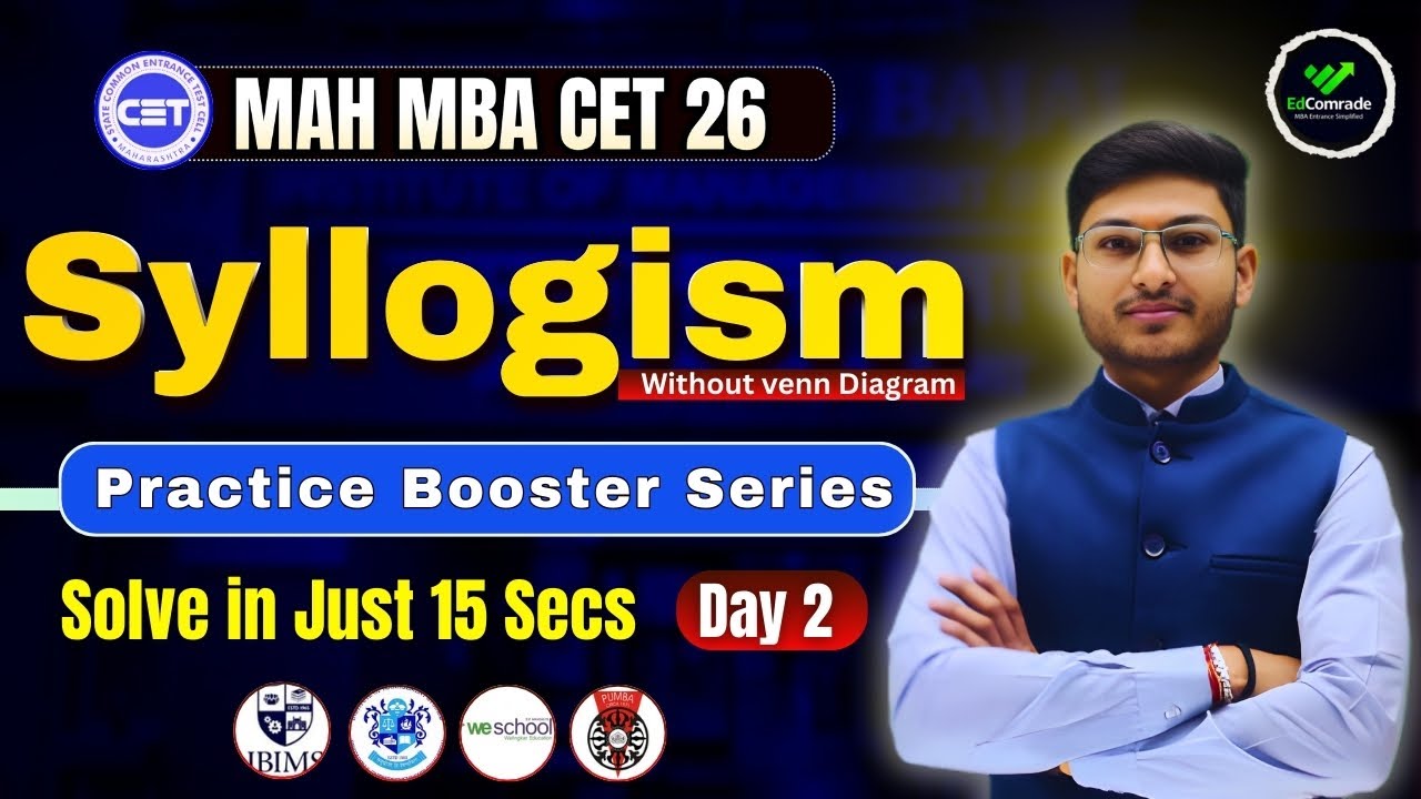 Syllogism Practice booster Series | MAH MBA CET 26 | By Akash Sir  | Without Venn Diagram.