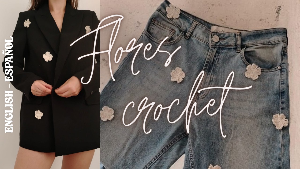 Flor tejida a crochet para principiantes paso a paso