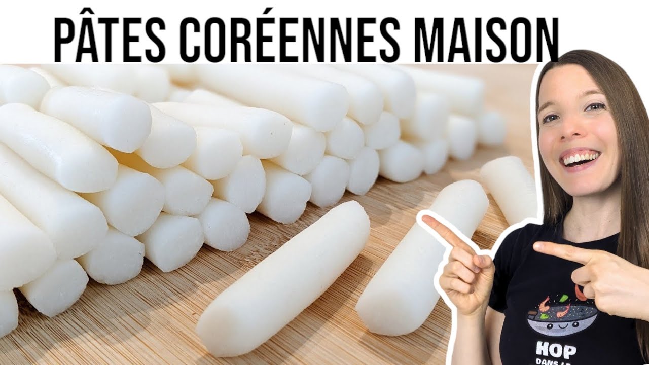 COMMENT FAIRE DES GÂTEAUX DE RIZ CORÉENS (GARAETTEOK) - RECETTE FACILE - HOP DANS LE WOK